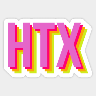 HTX in pink Sticker